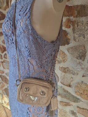 Coach Beige Crossbody Bag with Face Design